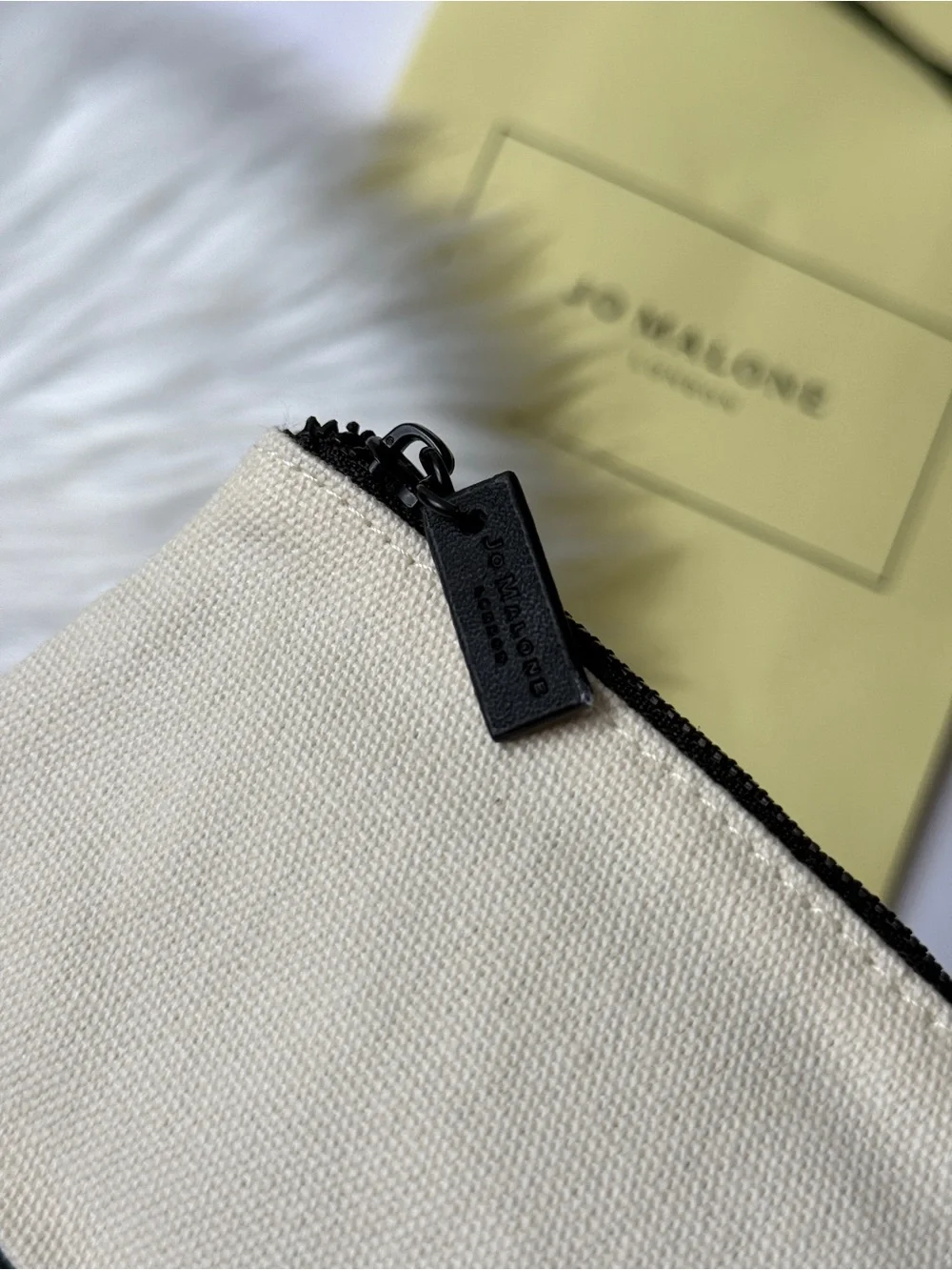 Jo Malone Cream and Black Cosmetic Pouch New